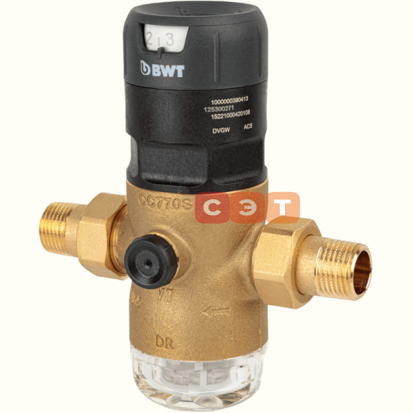 Редуктор давления BWT D1 Eco (латурь, НгНР-НгНР, 25 атм)  1/2"